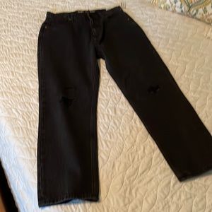Women’s Old Navy High-rise black jeans ripped knees, Size 18 Plus